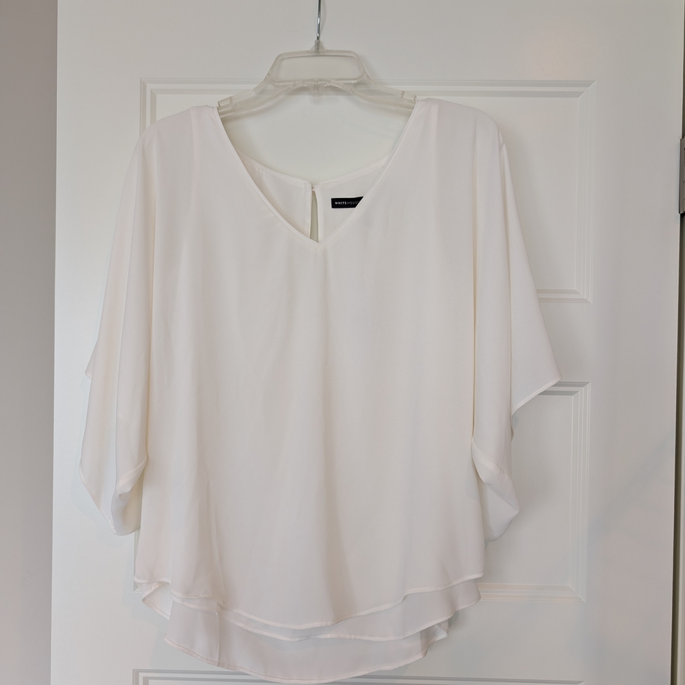 White House Black Market Elegant Cream Blouse